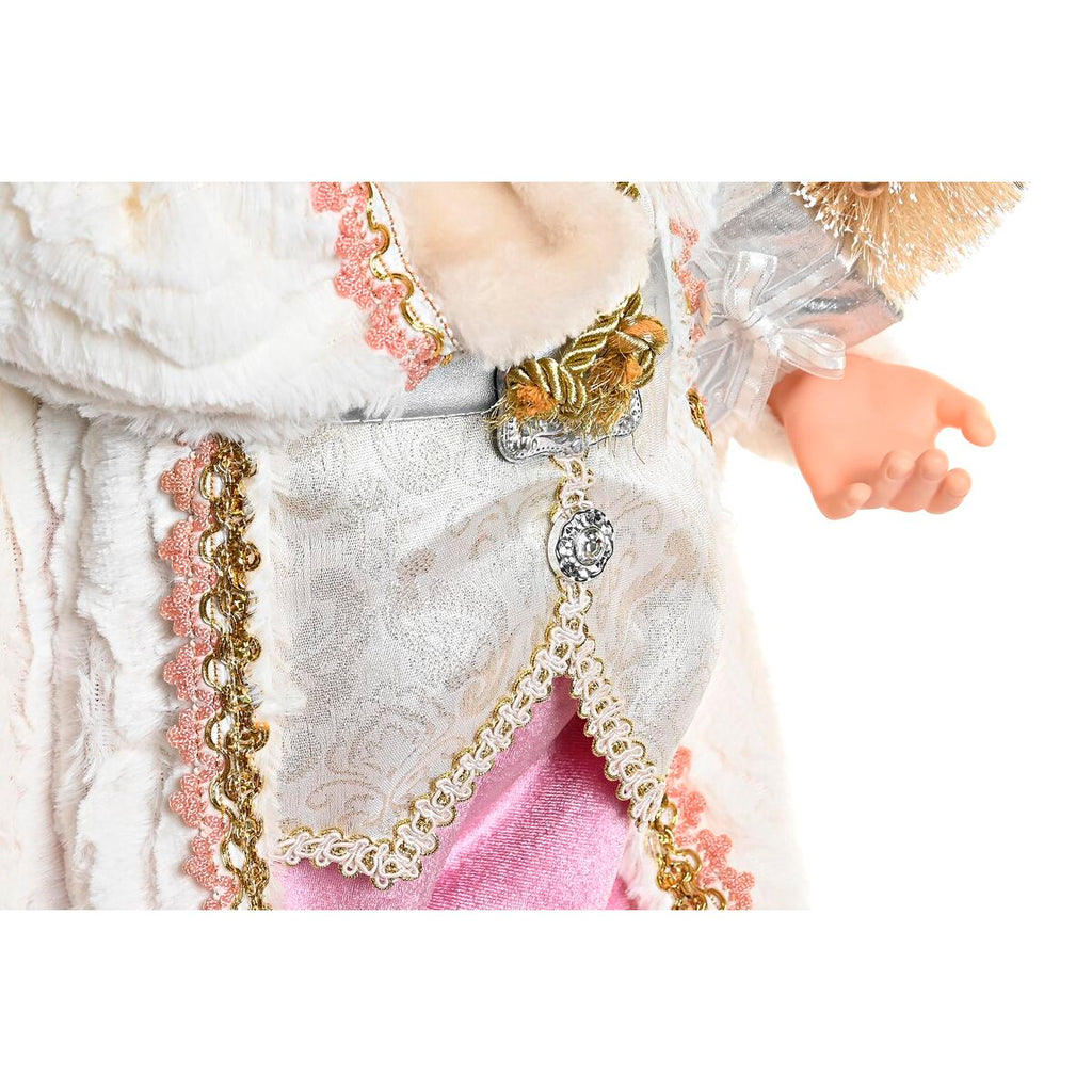 Decorative Figure DKD Home Decor Santa Claus Christmas Gray Pink PVC Wood 32 x 20 x 60 cm