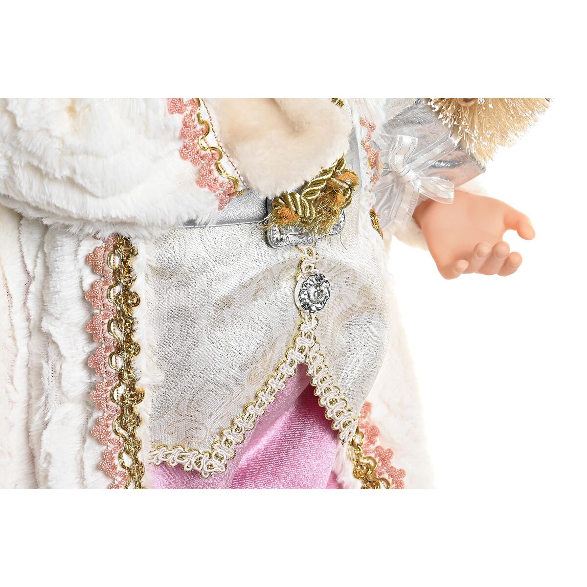 Decorative Figure DKD Home Decor Santa Claus Christmas Gray Pink PVC Wood 32 x 20 x 60 cm