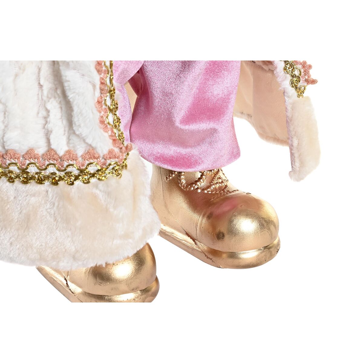 Decorative Figure DKD Home Decor Santa Claus Christmas Gray Pink PVC Wood 32 x 20 x 60 cm