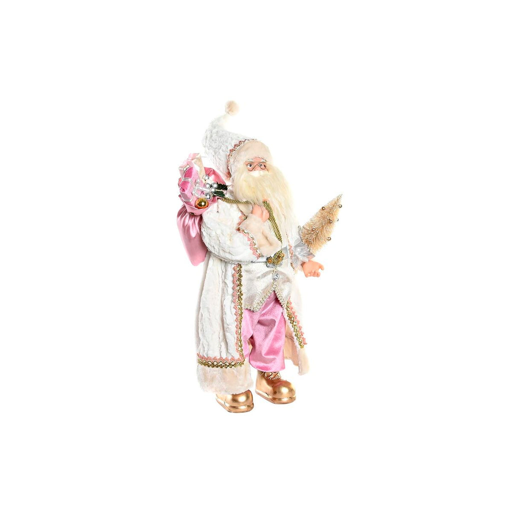 Decorative Figure DKD Home Decor Santa Claus Christmas Gray Pink PVC Wood 32 x 20 x 60 cm