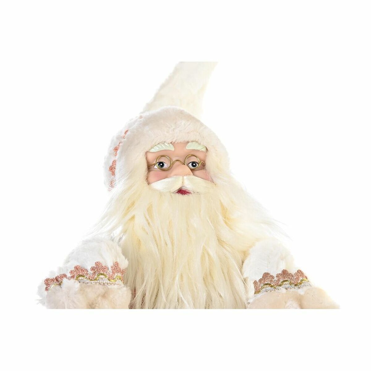 Decorative Figure DKD Home Decor Santa Claus Christmas Gray Pink Wood 42 x 22 x 50 cm