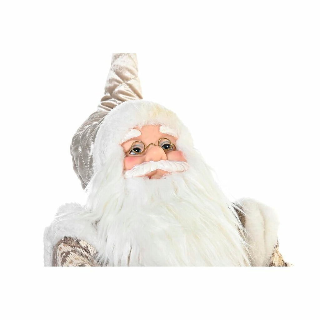 Decorative Figure DKD Home Decor Santa Claus Christmas Gray Champagne Wood 42 x 22 x 48 cm