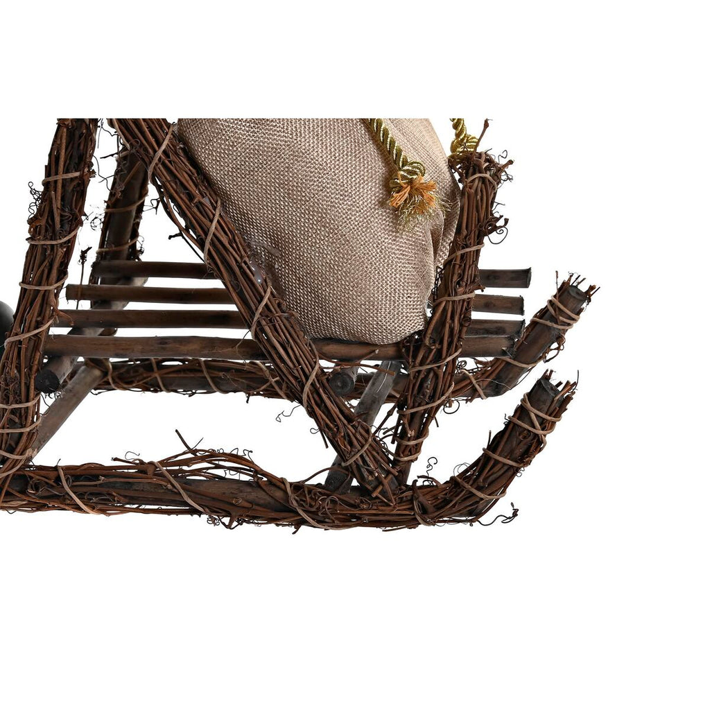 Decorative Figure DKD Home Decor Santa Claus Christmas Gray Champagne Wood 42 x 22 x 48 cm