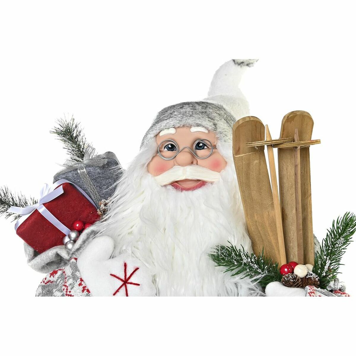DKD Home Decor Santa Claus Decoration White Red Gray PVC 45 x 34 x 83 cm