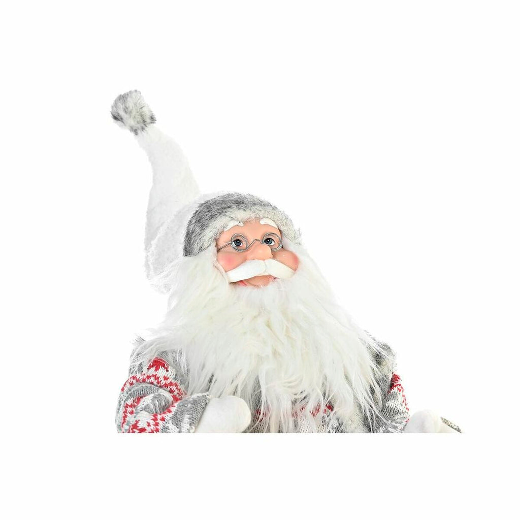DKD Home Decor Christmas Ornament, Santa Claus, Gray, Wood, 42 x 22 x 48 cm