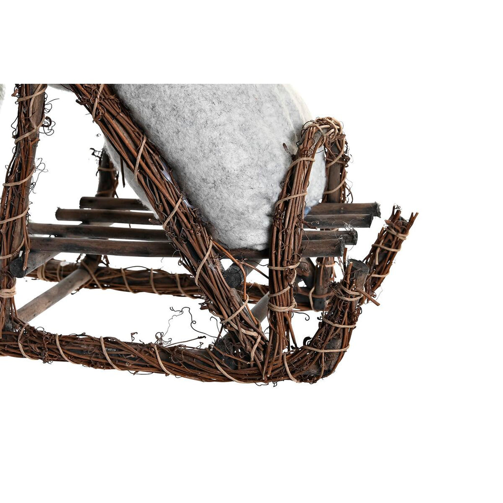 DKD Home Decor Christmas Ornament, Santa Claus, Gray, Wood, 42 x 22 x 48 cm