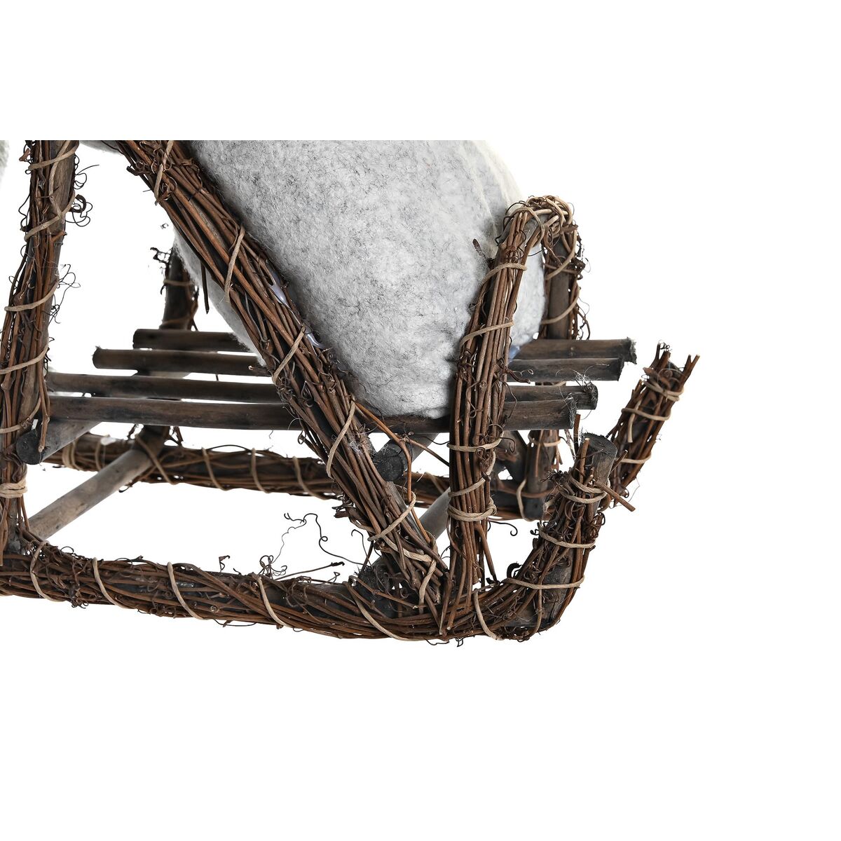 DKD Home Decor Christmas Ornament, Santa Claus, Gray, Wood, 42 x 22 x 48 cm