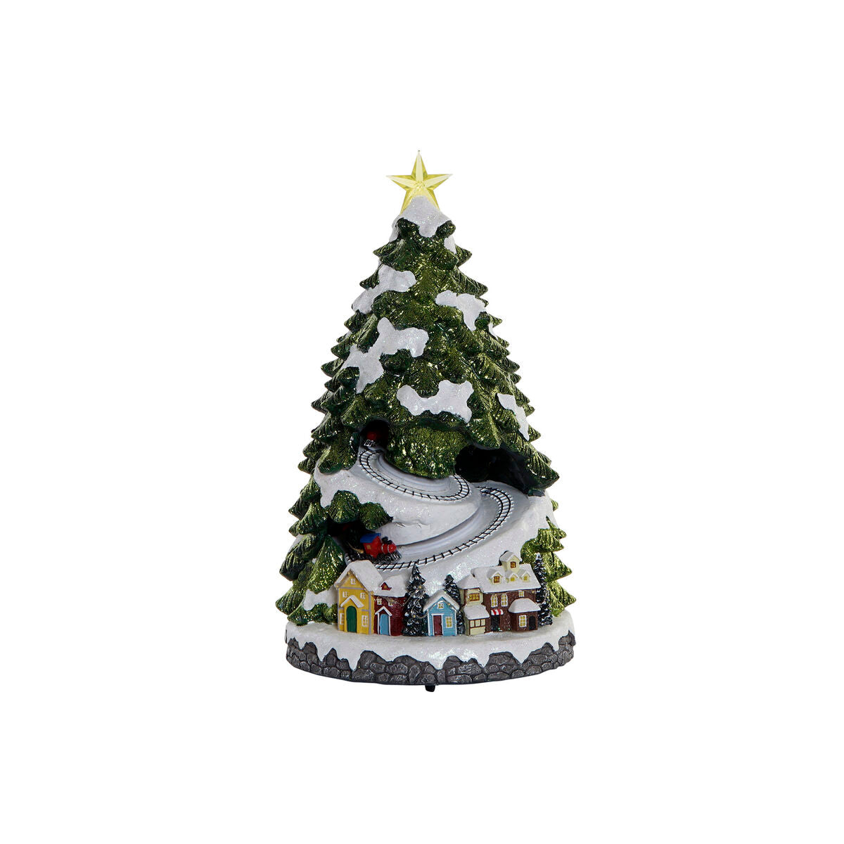 DKD Home Decor Christmas Tree, Lightweight, Musical, Multicolor, Resin, 23 x 23 x 42 cm (3 Units)