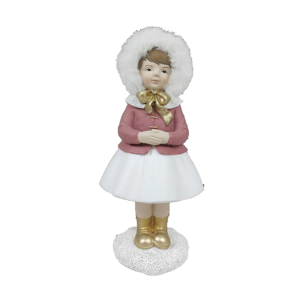 Christmas Ornament DKD Home Decor Resin Girls (4 x 4 x 9.5 cm) (2 Units)