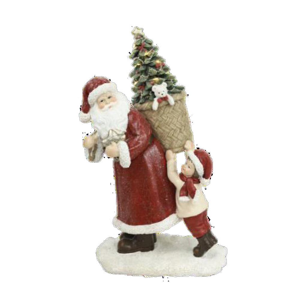 Christmas Ornament DKD Home Decor Resin Santa Claus (2 Units) (12 x 9 x 19 cm)