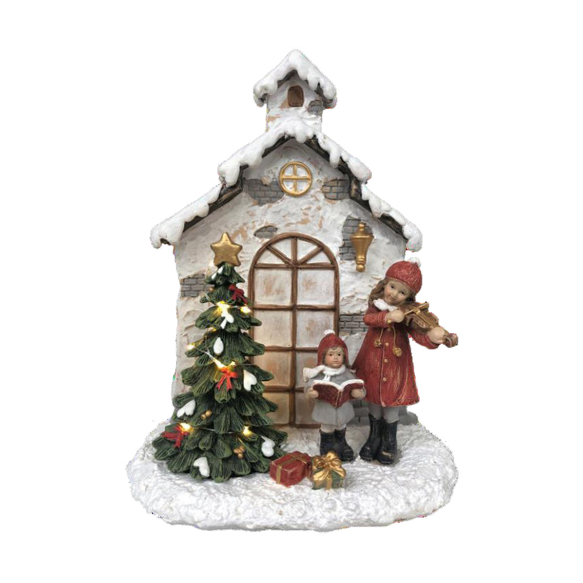 Christmas Ornament DKD Home Decor Resin House (16.5 x 9 x 21 cm) (2 Units)