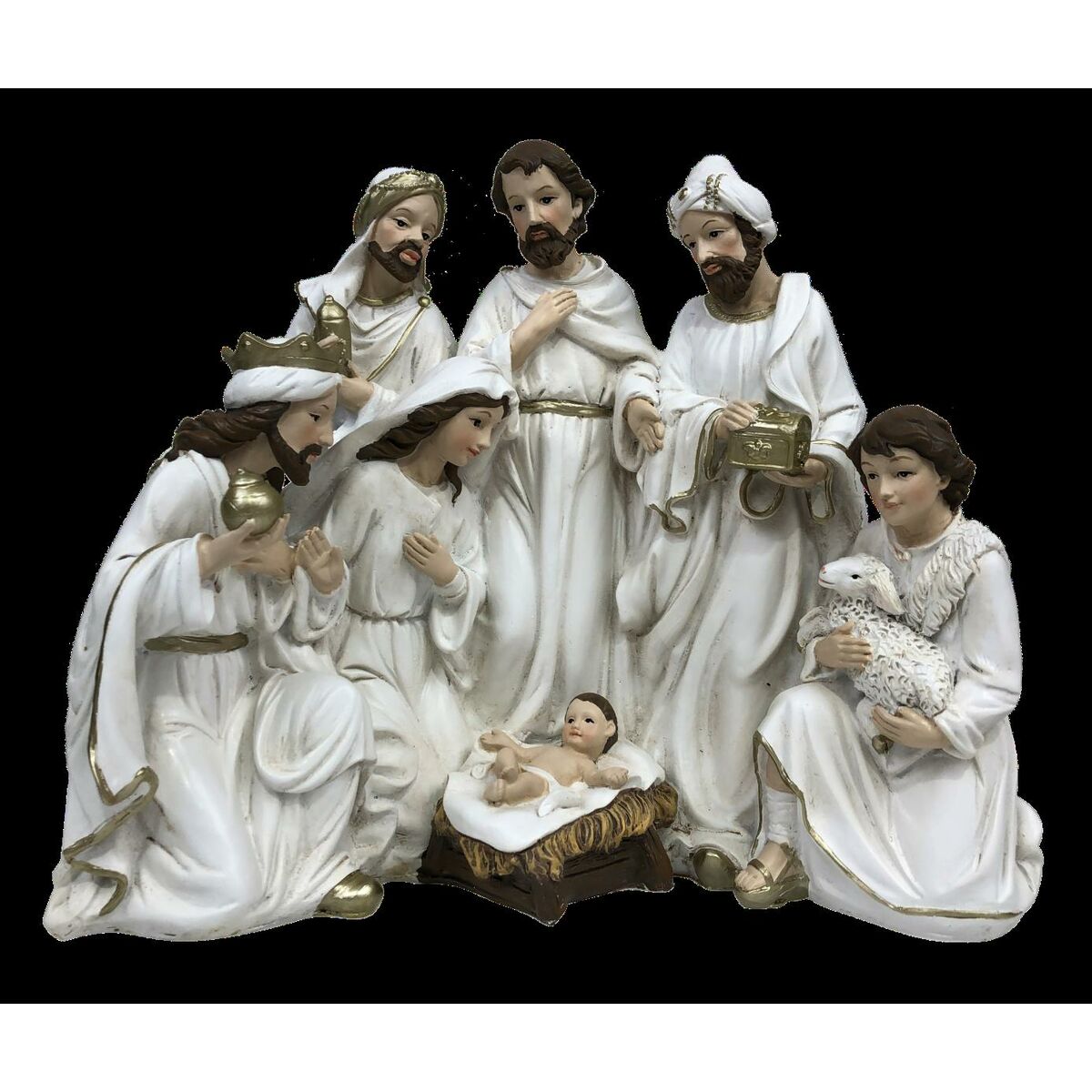 DKD Home Decor Resin Nativity Scene (23 x 12.5 x 19.5 cm) (2 Units)