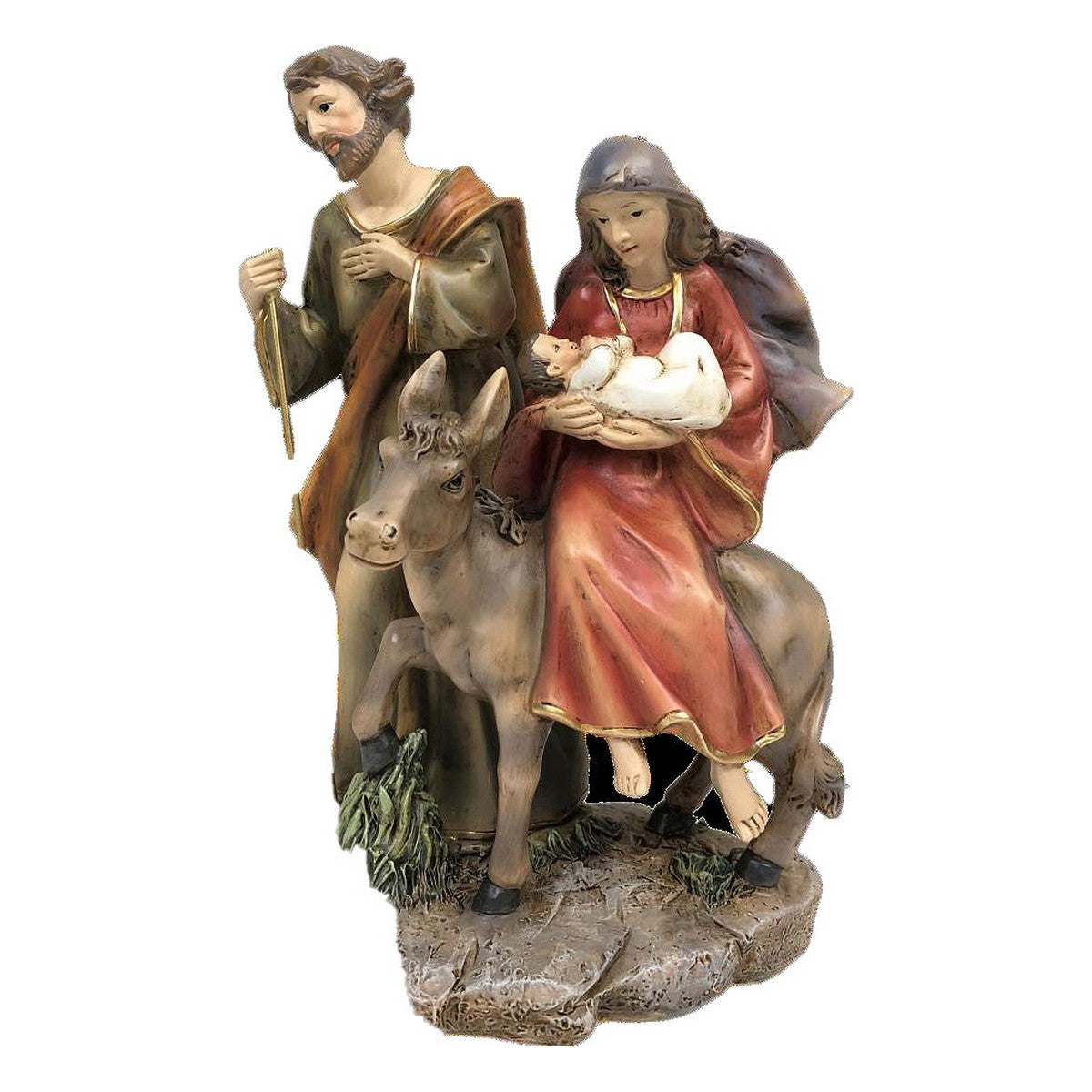DKD Home Decor Resin Nativity Scene (2 Units) (12 x 12 x 21 cm)