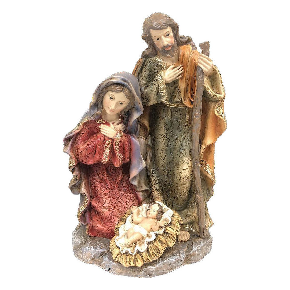 DKD Home Decor Resin Nativity Scene (2 Units) (12 x 10 x 19 cm)