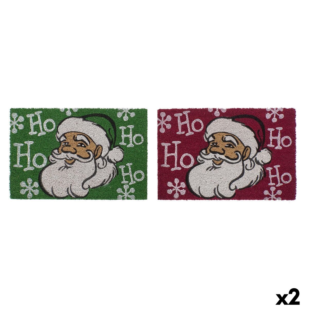 DKD Home Decor Christmas PVC Santa Claus Rug (60 x 40 x 1.5 cm) (2 Units)