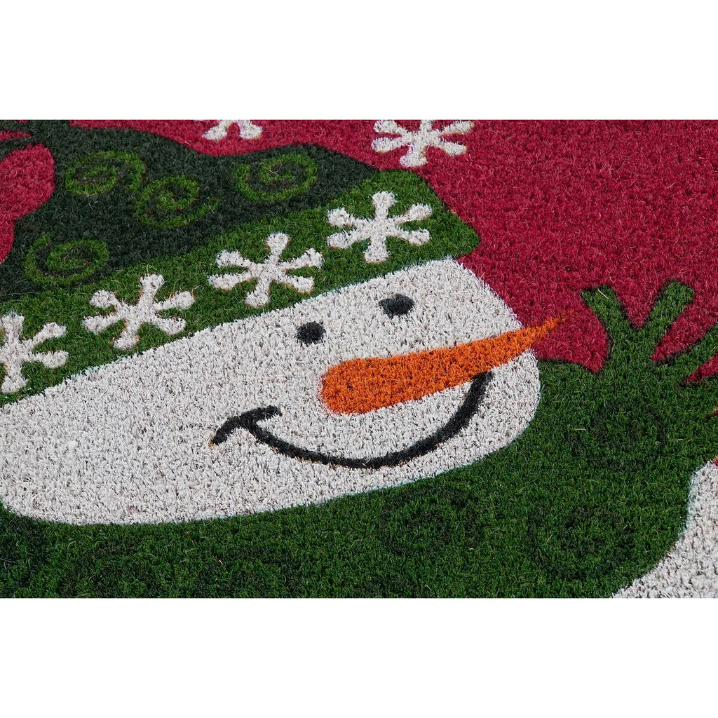 DKD Home Decor Christmas PVC Coconut Fiber Rug (60 x 40 x 1.5 cm) (2 Units)