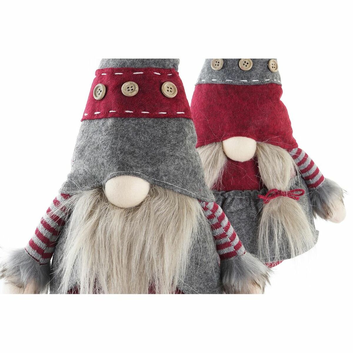 Decorative Figure DKD Home Decor Christmas Gnome Polyester (24 x 10 x 73 cm) (2 Units)