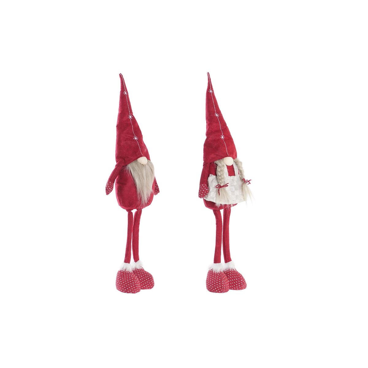 Decorative Figure DKD Home Decor Christmas Gnome Polyester (22 x 10 x 73 cm) (2 Units)