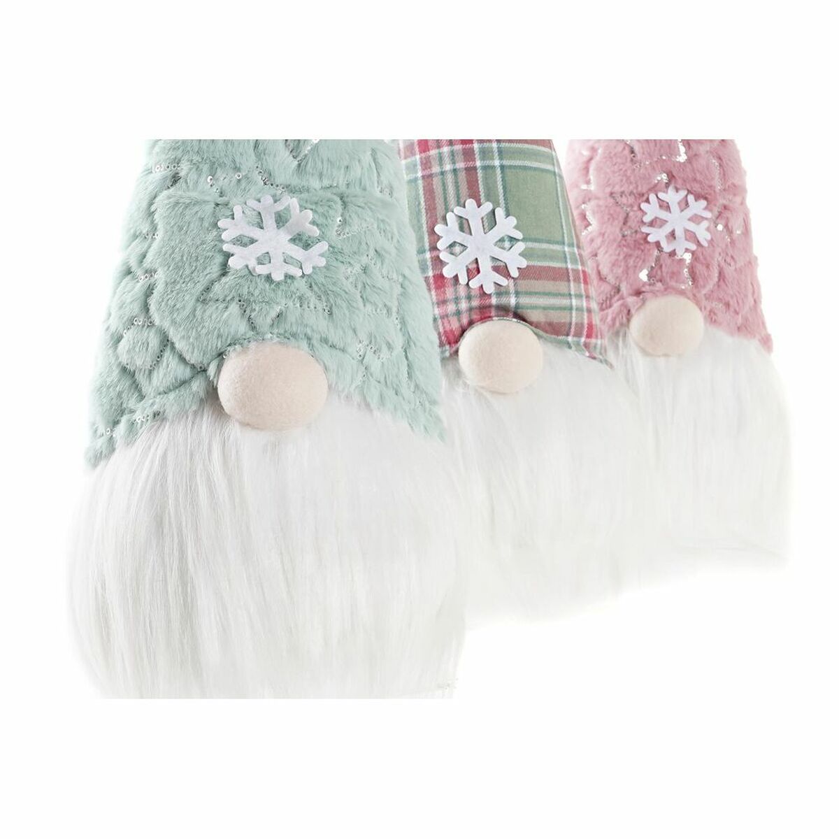 Santa Claus DKD Home Decor Red Green Pink Gnome 17 x 16 x 54 cm (3 Units)