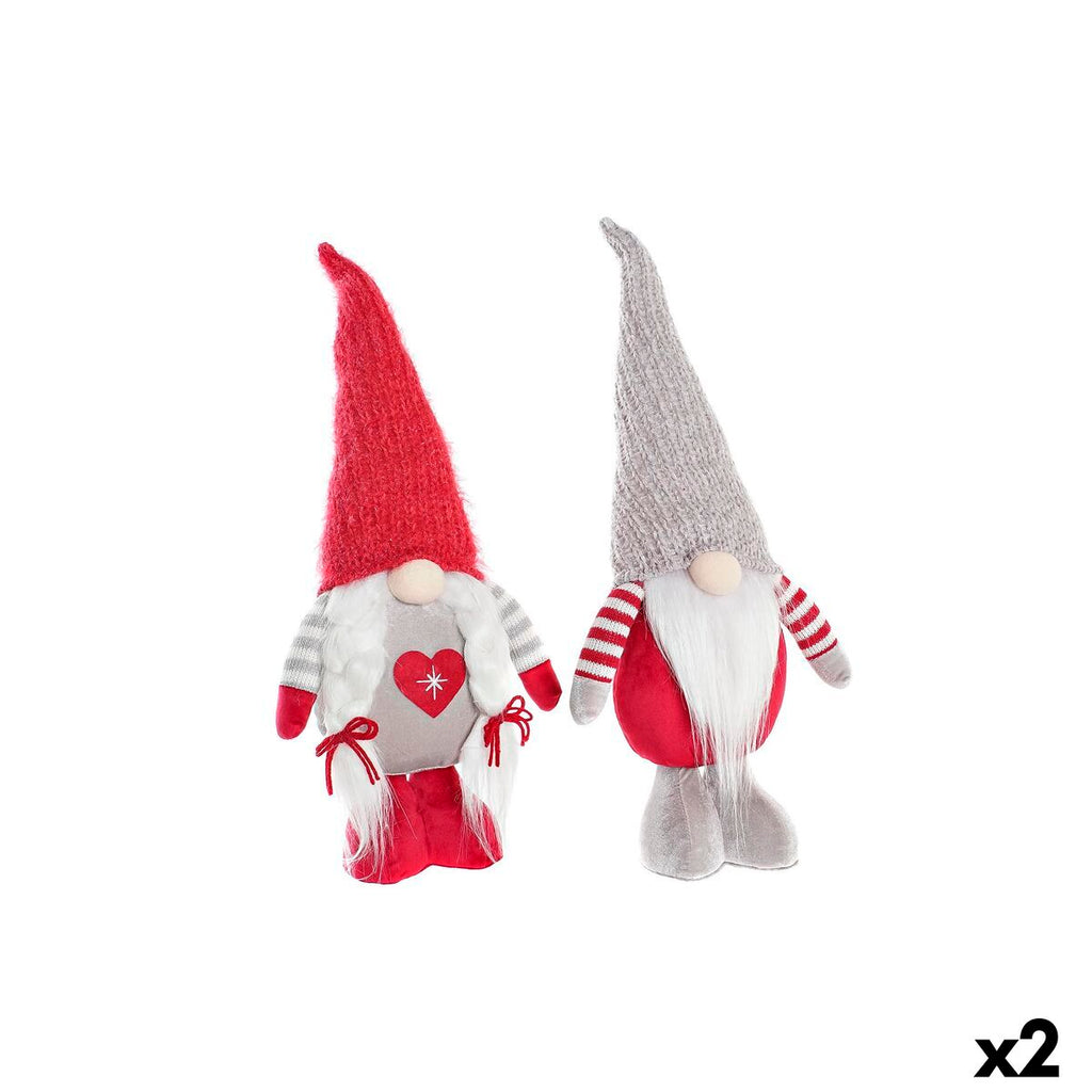 Decorative Figure DKD Home Decor Christmas Gnome Polyester (20 x 9 x 50 cm) (2 Units)