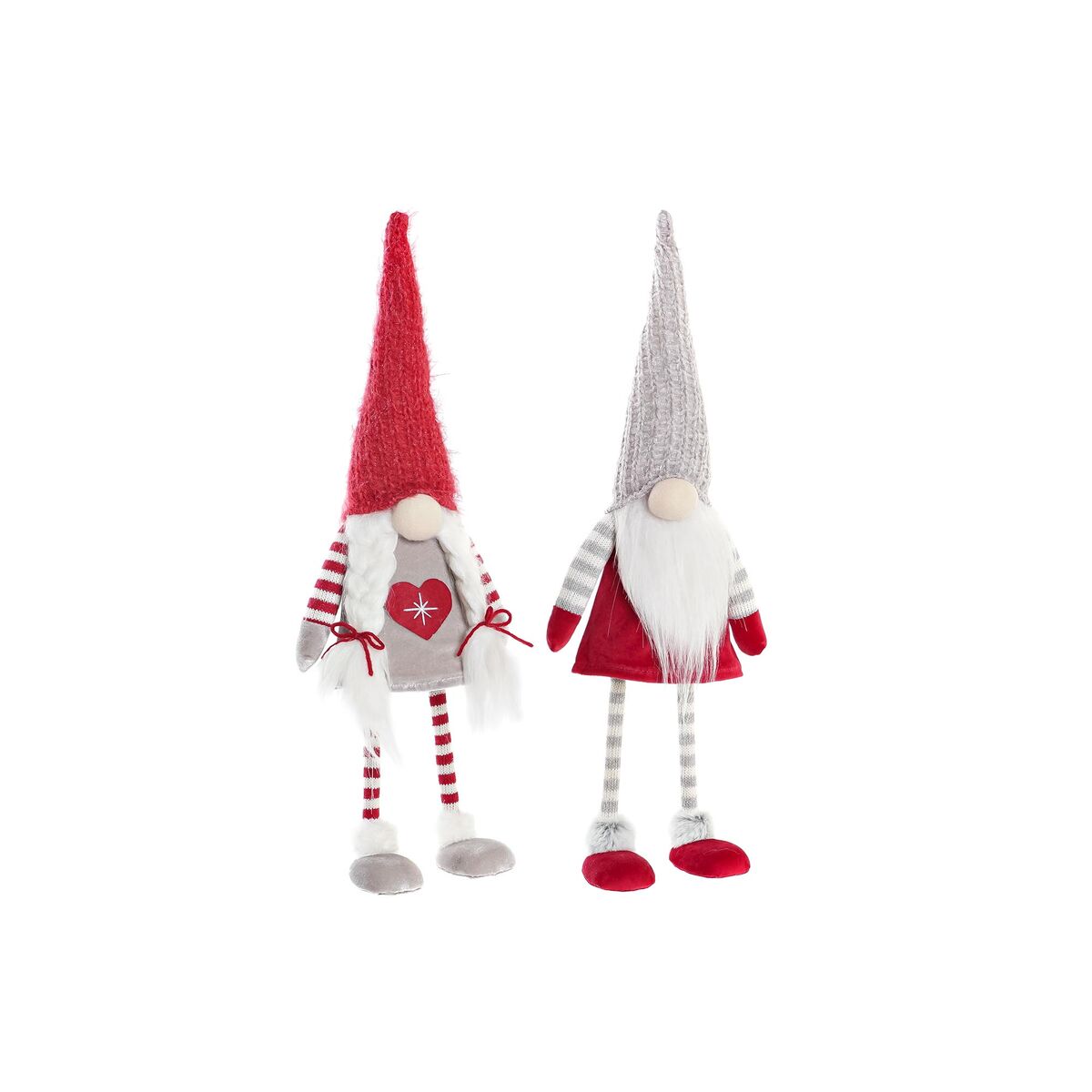 Decorative Figure DKD Home Decor Christmas Gnome Polyester (15 x 12 x 55 cm) (2 Units)