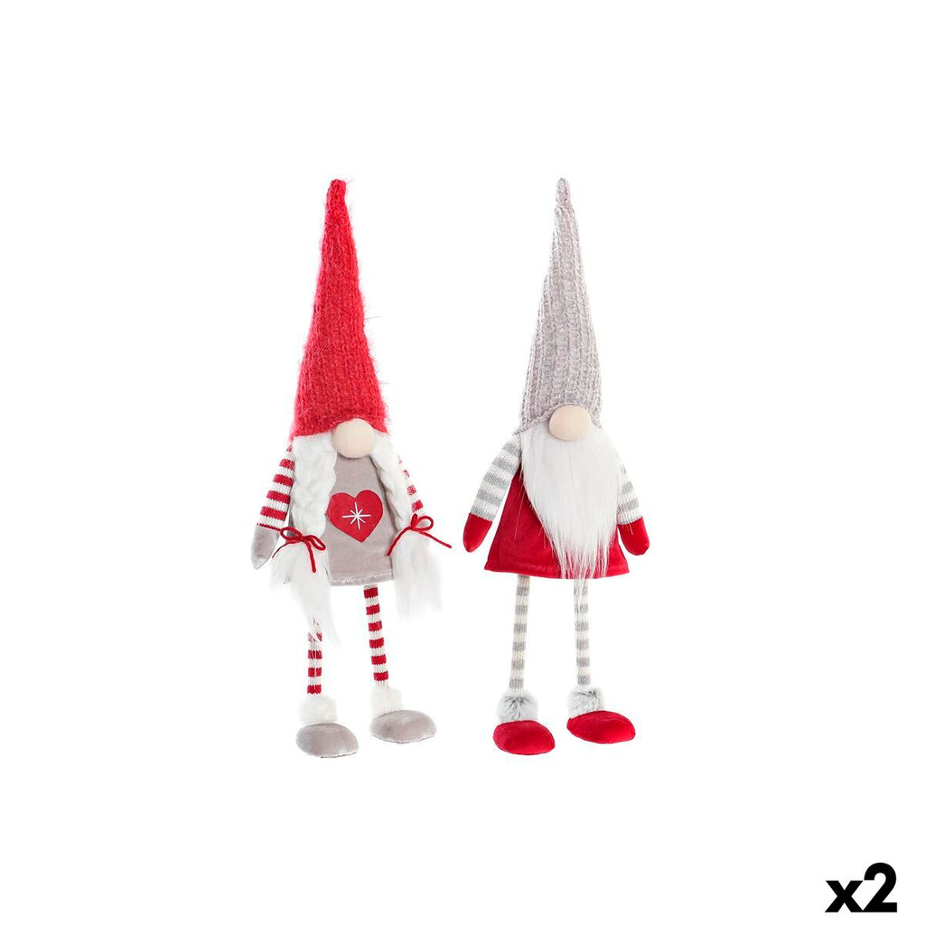 Decorative Figure DKD Home Decor Christmas Gnome Polyester (15 x 12 x 55 cm) (2 Units)
