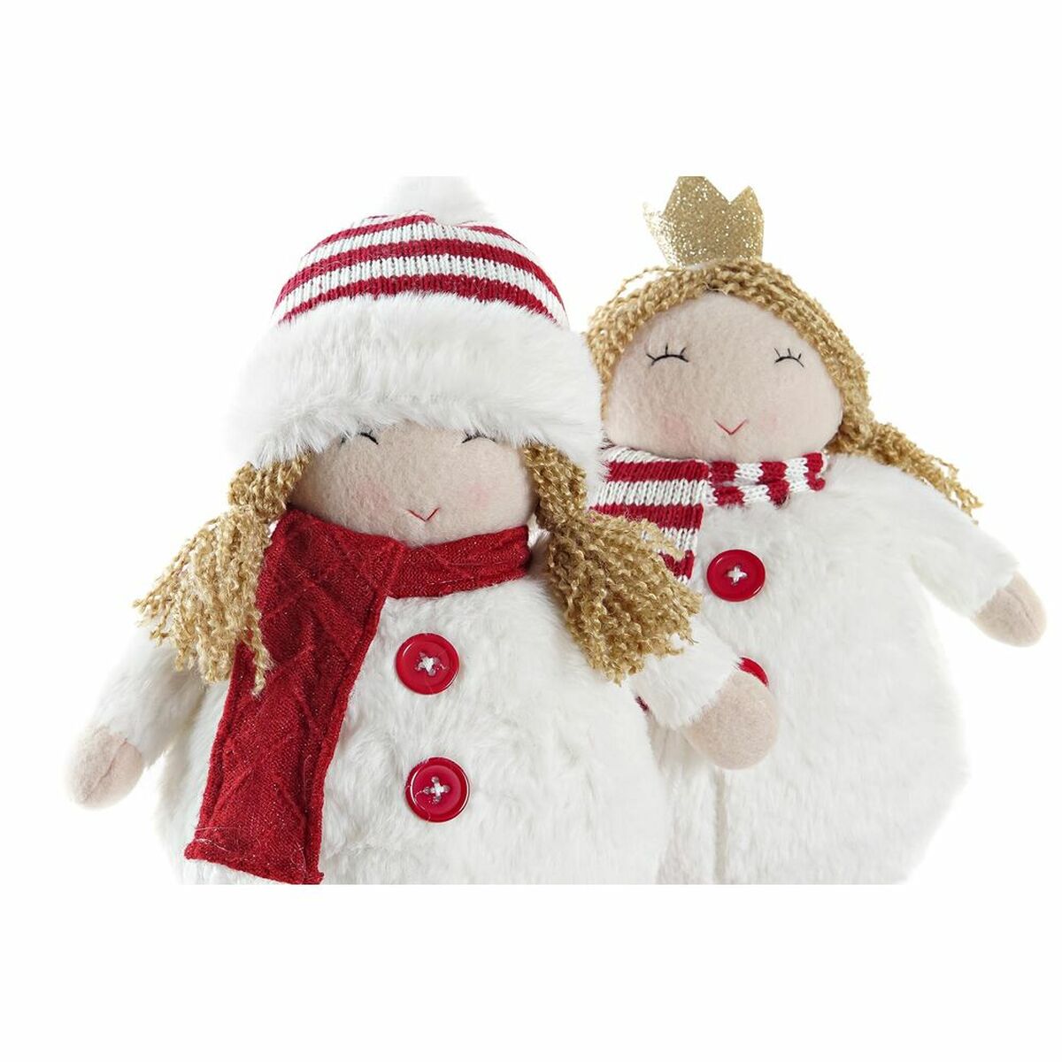 DKD Home Decor Christmas Decorative Figure, Polyester Doll for Girls (17 x 11 x 28 cm) (2 Units)