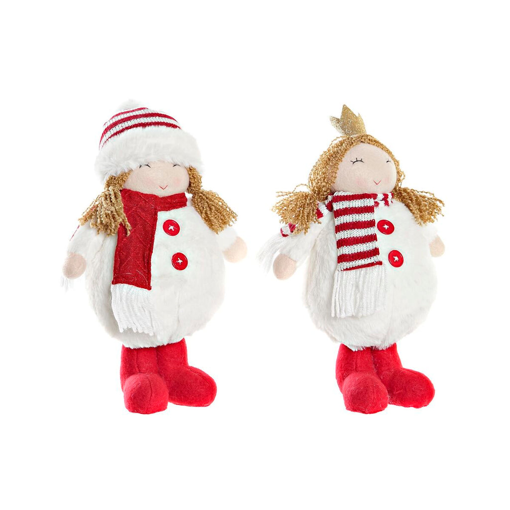 DKD Home Decor Christmas Decorative Figure, Polyester Doll for Girls (17 x 11 x 28 cm) (2 Units)