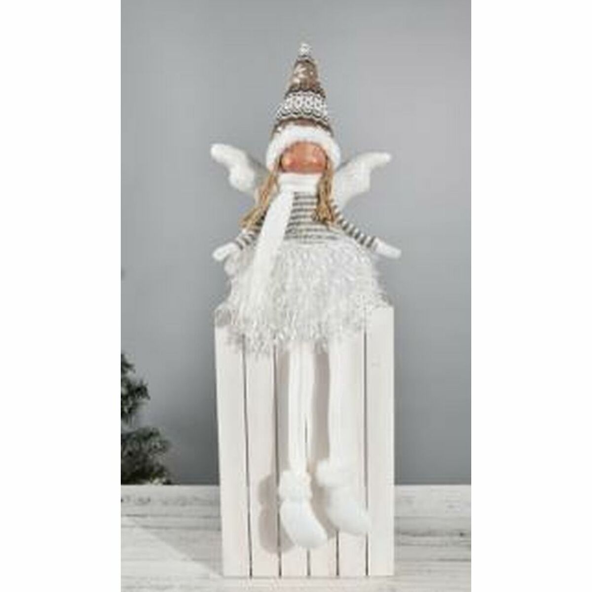 Decorative Figure DKD Home Decor Christmas Fairy Polyester Angel (22 x 15 x 48 cm) (2 Units)