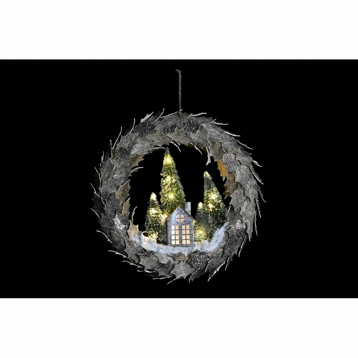 DKD Home Decor Lightweight LED Christmas Wreath 46 x 7.5 x 46 cm