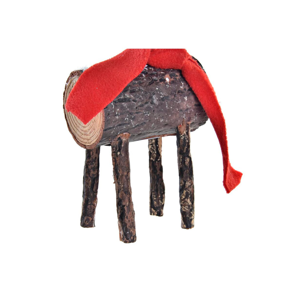 Decorative Figure DKD Home Decor Christmas Glitter Reindeer Birch (10 x 9 x 23 cm) (2 Units)