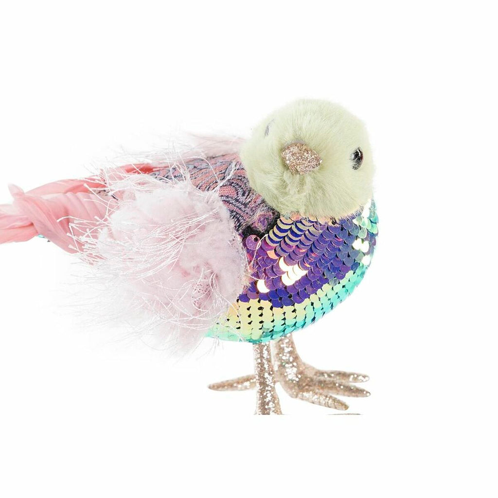 Christmas Ornament DKD Home Decor Polyester Vogel (18 x 8 x 13 cm) (3) (3 Units)