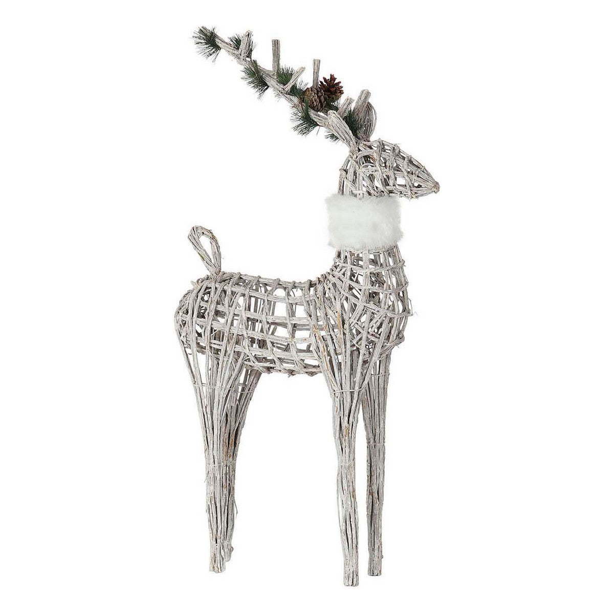 DKD Home Decor Christmas Ornament, White, 53 x 19 x 90 cm, Lightweight LED