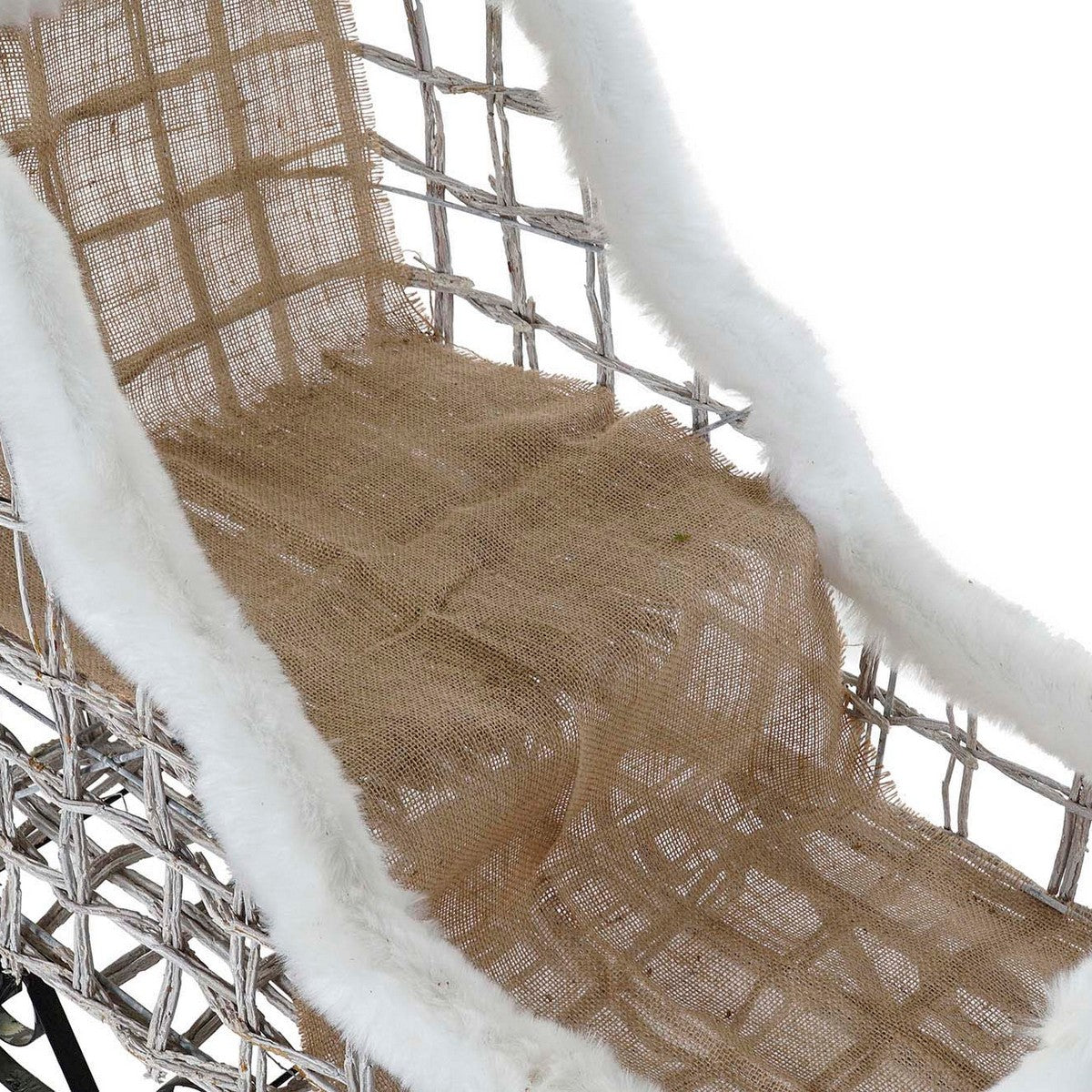 Adorno Natalício DKD Home Decor Leve LED Trenó Branco 90 x 46 x 62 cm