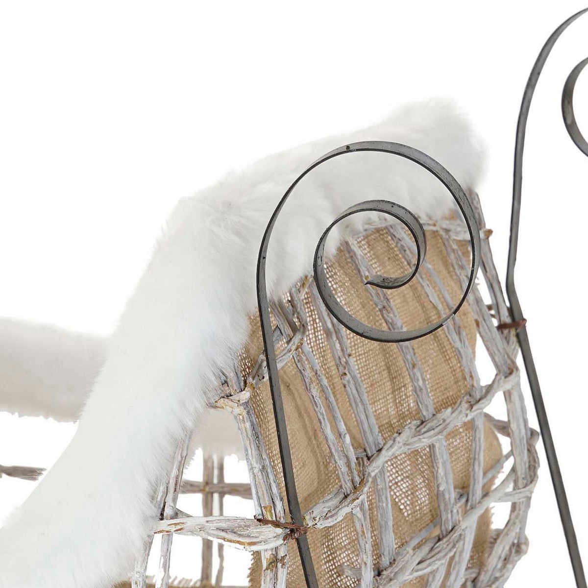 Adorno Natalício DKD Home Decor Leve LED Trenó Branco 90 x 46 x 62 cm