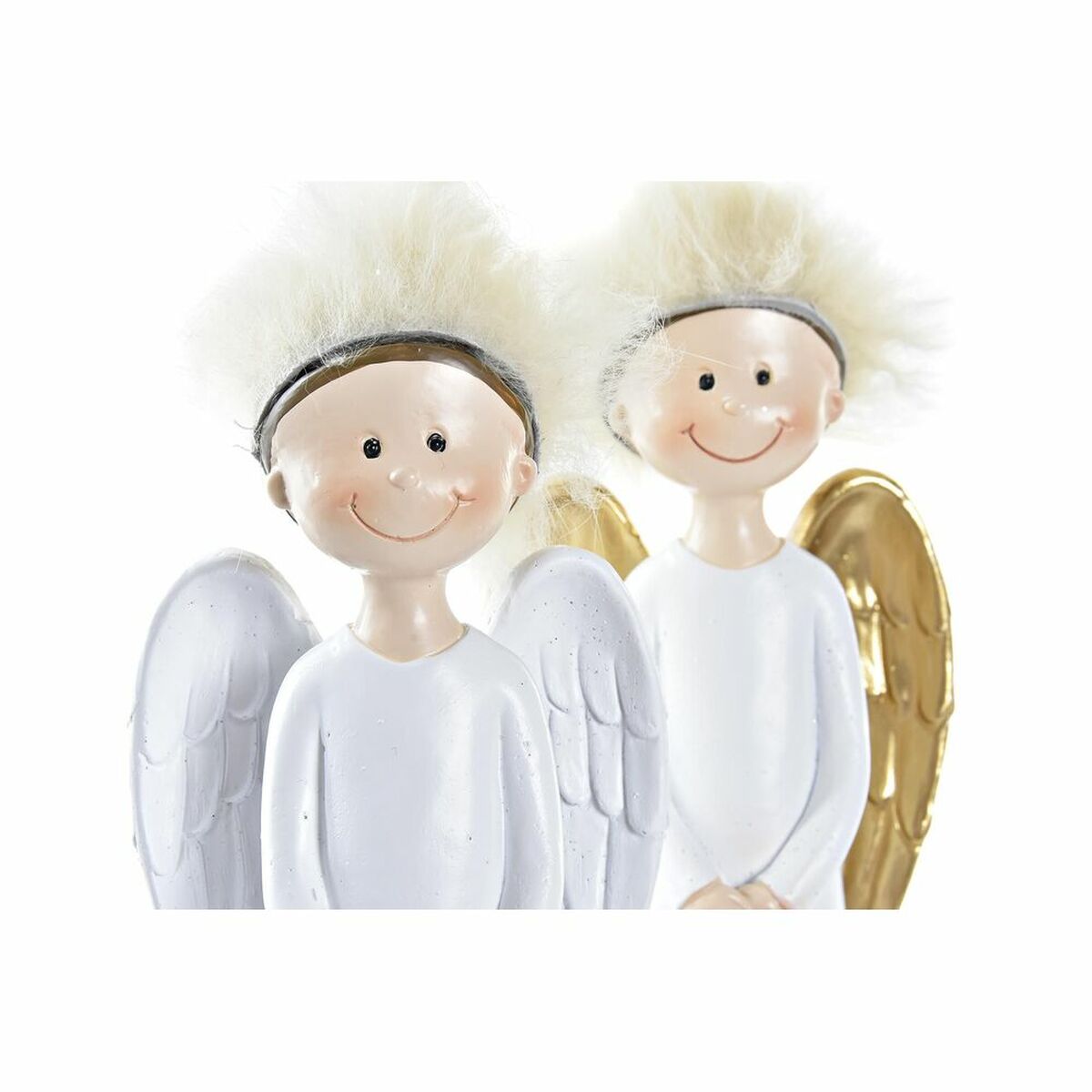 Christmas Ornament DKD Home Decor Resin Angel (7.5 x 5 x 21.5 cm) (2 Units)