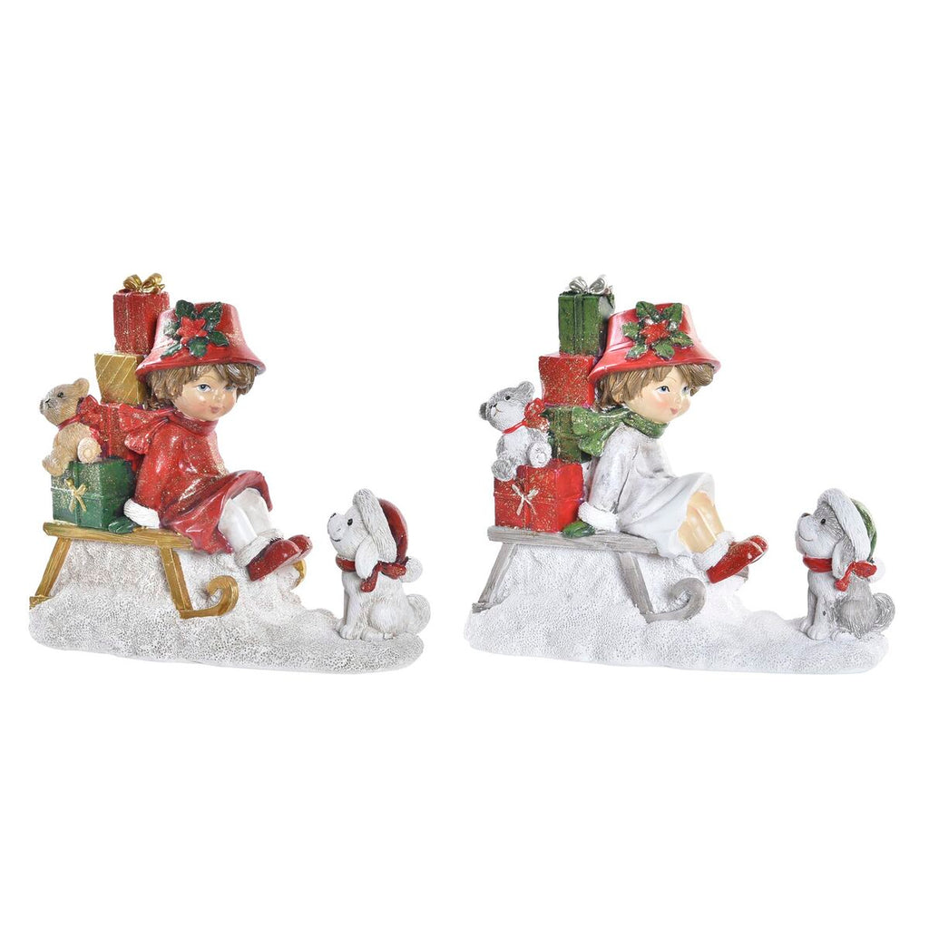 Christmas Ornament DKD Home Decor Resin (14.5 x 7 x 12.5 cm) (2 Units)