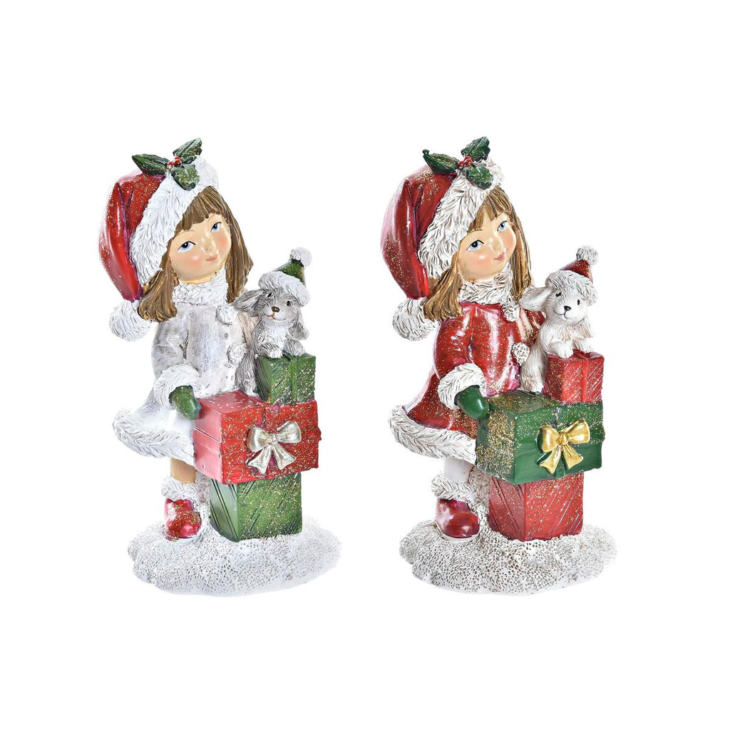 Christmas Ornament DKD Home Decor Resin Girls (6.5 x 6.5 x 12 cm) (2 Units)