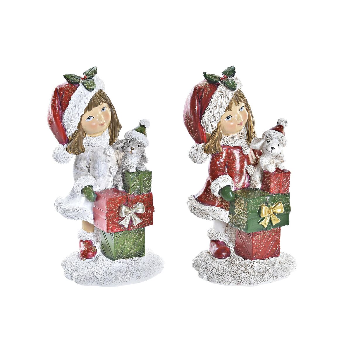 Christmas Ornament DKD Home Decor Resin Girls (6.5 x 6.5 x 12 cm) (2 Units)