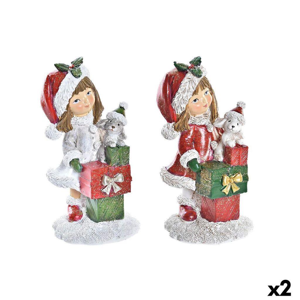 Christmas Ornament DKD Home Decor Resin Girls (6.5 x 6.5 x 12 cm) (2 Units)