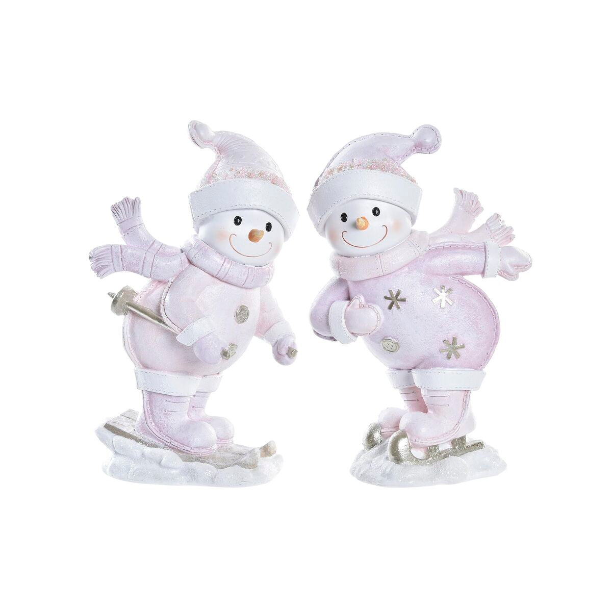 Christmas Ornament DKD Home Decor Resin Snowman (15 x 13.5 x 24.5 cm) (2 Units)