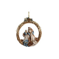 DKD Home Decor Nativity Scene, Blue and Gold, Crown, 30 x 5 x 30 cm, 50 x 10 x 57 cm