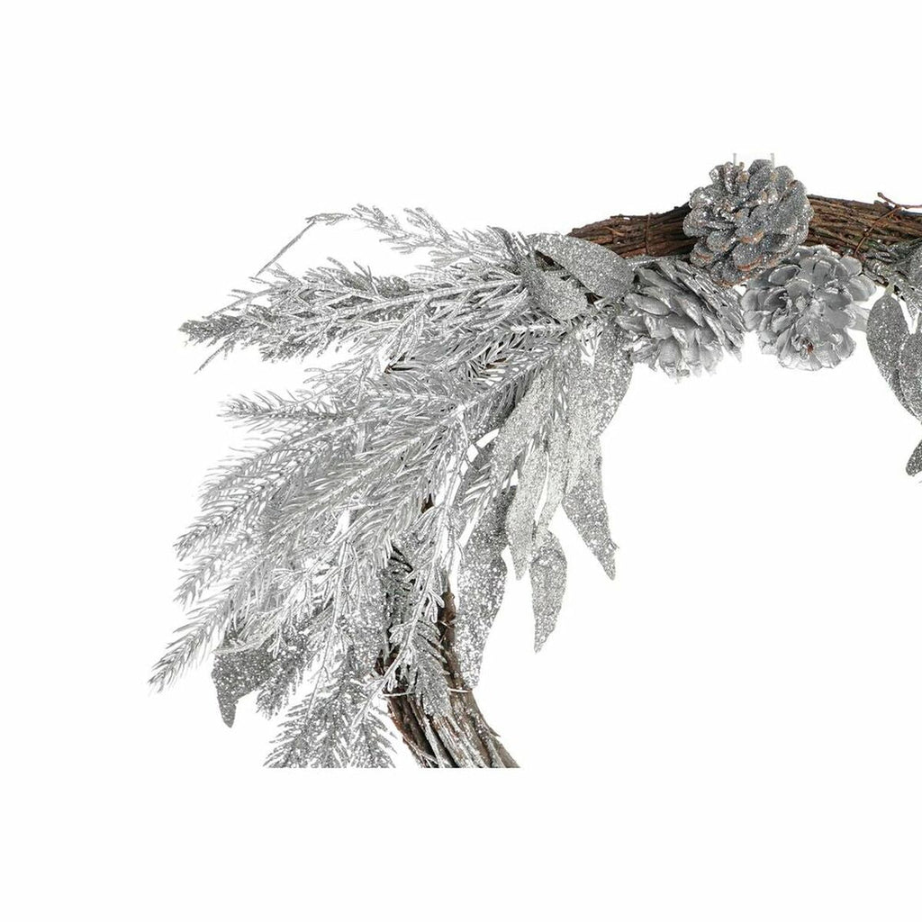 DKD Home Decor Christmas Wreath, Metal Polyester (50 x 6 x 40 cm) (2 Units)