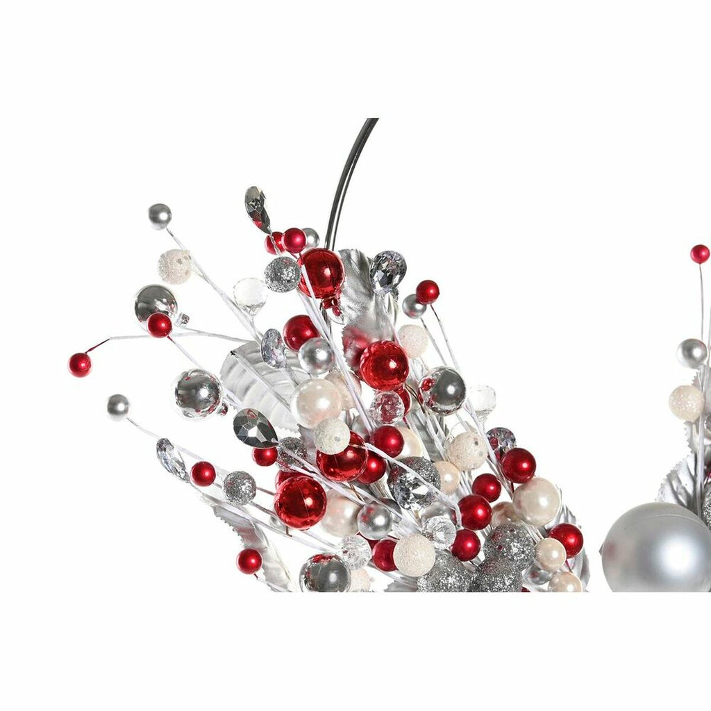 DKD Home Decor Christmas Wreath, Metal Polyester (55 x 5 x 40 cm) (2 Units)