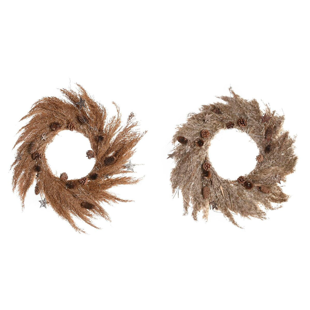 DKD Home Decor Christmas Wreath Flower (2 Units) (60 x 5 x 60 cm)