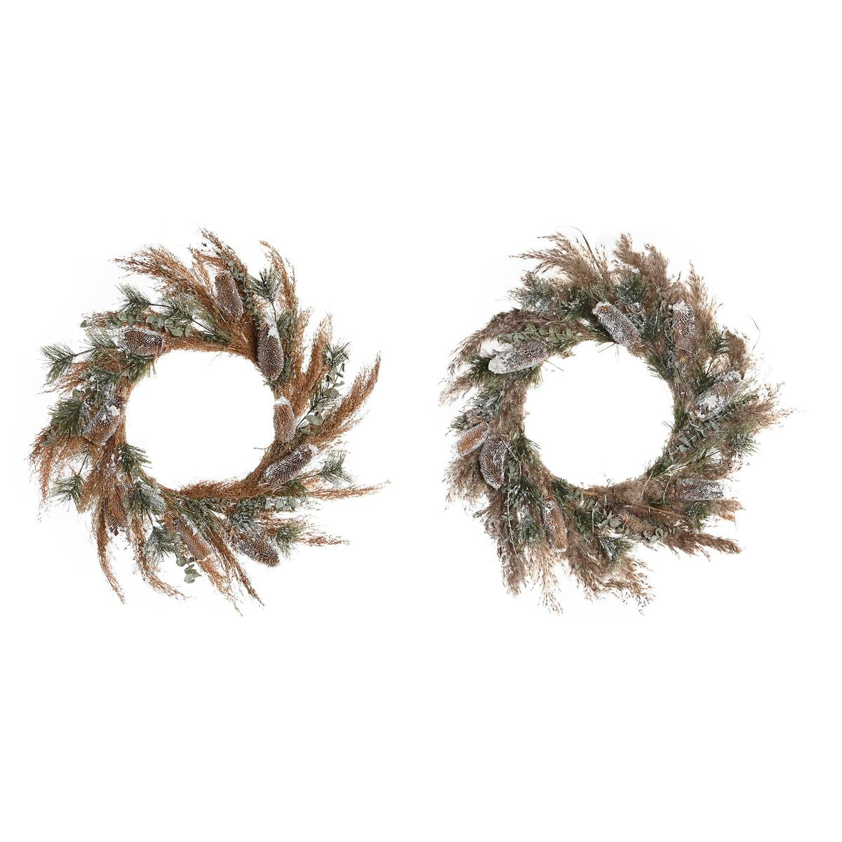 DKD Home Decor Christmas Wreath Flower (60 x 10 x 60 cm) (2 Units)