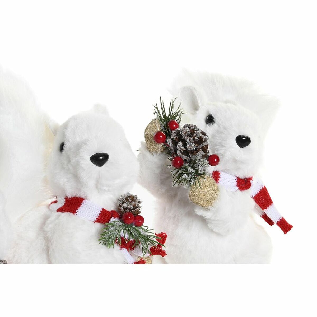 Christmas Ornament DKD Home Decor Polyester Squirrel (3) (23 x 12 x 23 cm) (3 Units)