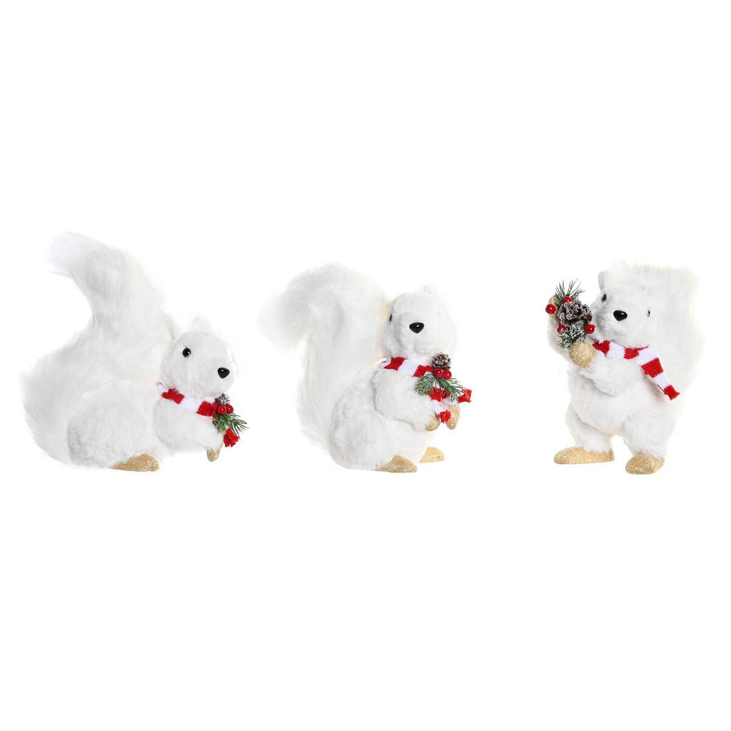 Christmas Ornament DKD Home Decor Polyester Squirrel (3) (23 x 12 x 23 cm) (3 Units)