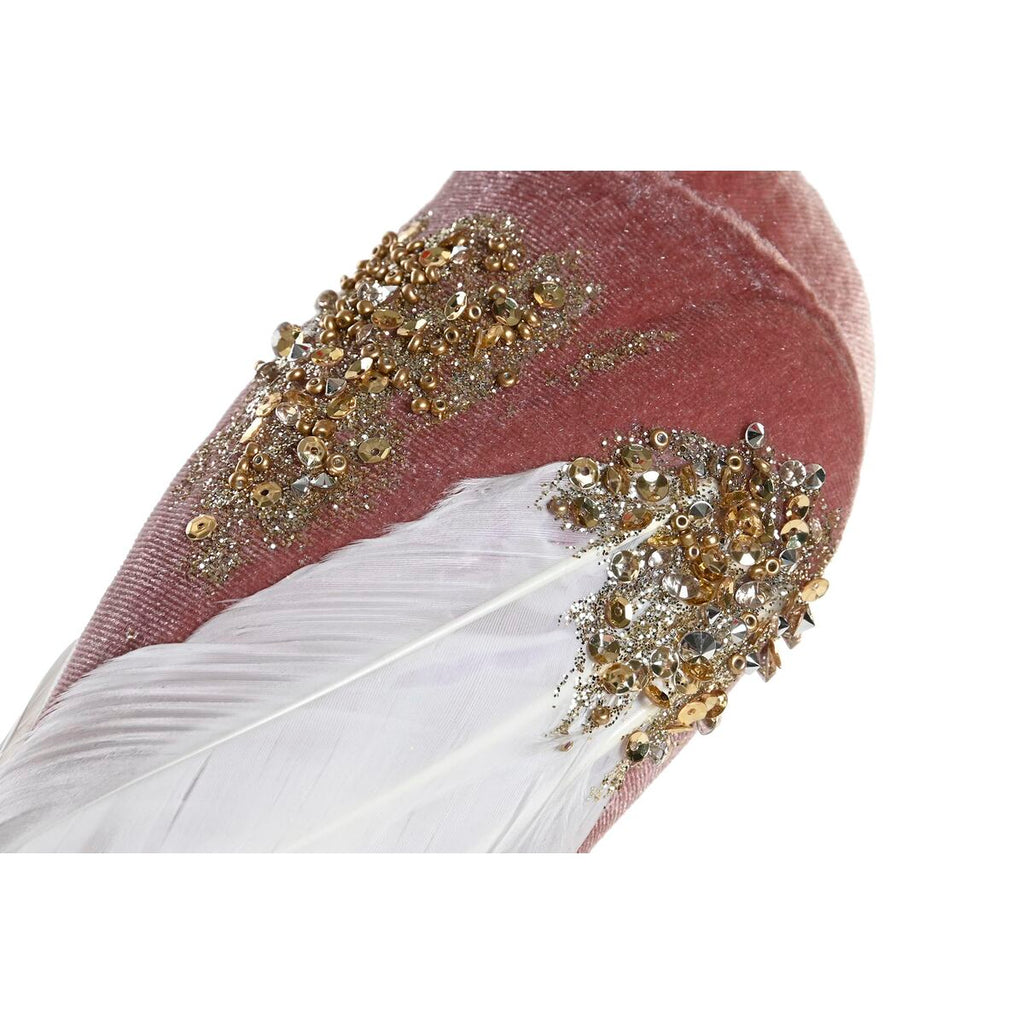 Christmas Ornament DKD Home Decor Polyester Vogel (20 x 9 x 46 cm) (2 Units)