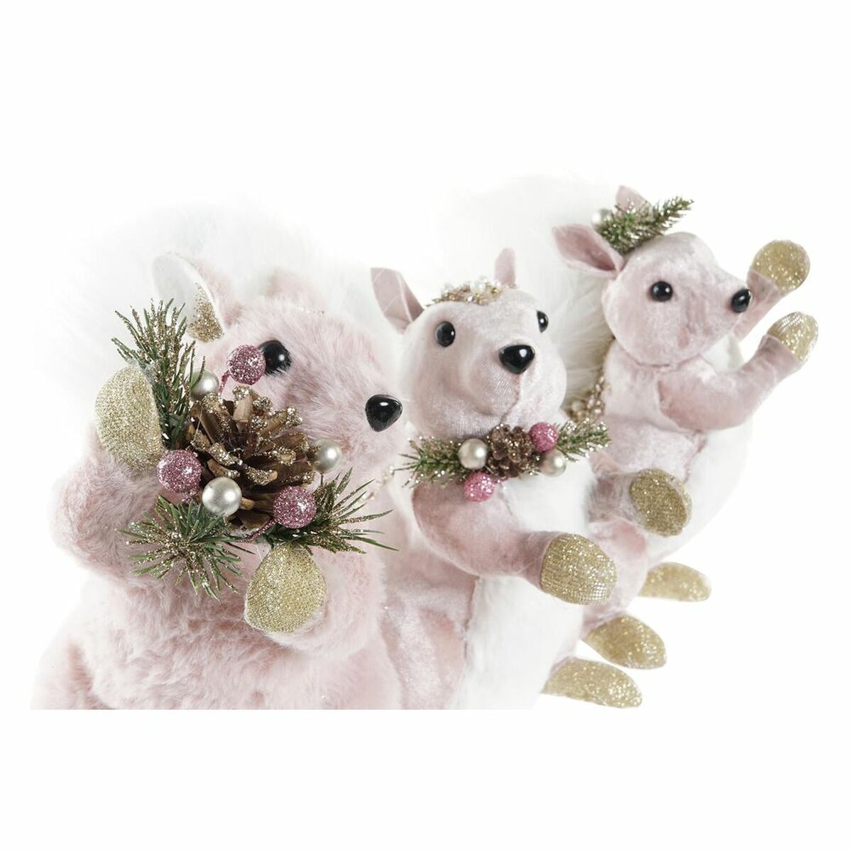 Christmas Ornament DKD Home Decor Polyester Squirrel (13 x 16 x 21 cm) (3) (3 Units)